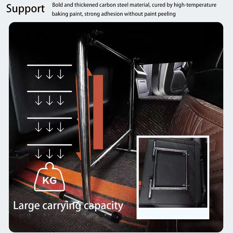 Vehicle Back Seat Sleeping Mattress With Bracket Universal Car Travel Bed Foldable Anti-collision Design Multiple Scenario Usage