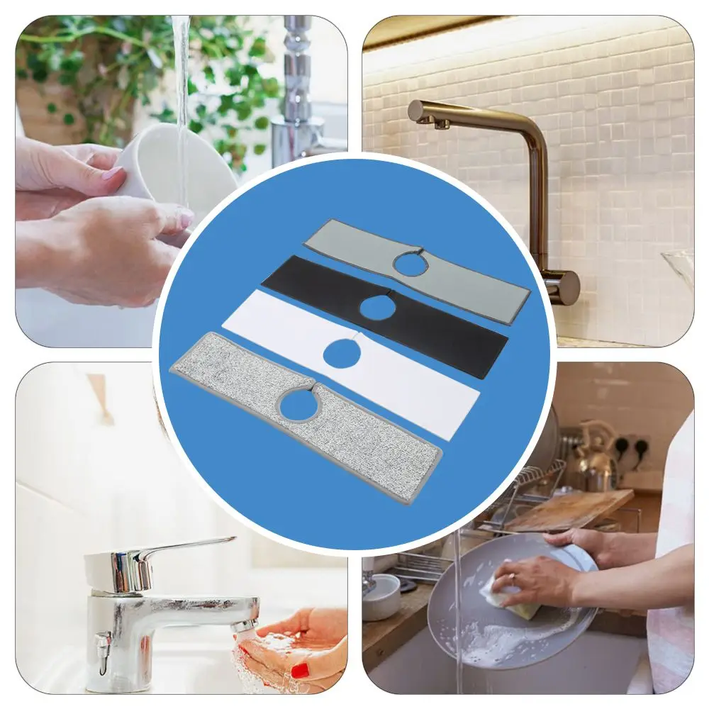 Kitchen Sink Splash Guard Faucet Absorbent Mat Microfiber Faucet Splash Catcher Countertop Protector for Kitchen Bathroom faucet accessories