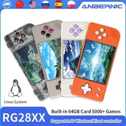 ANBERNIC RG28XX Handheld Game Console 2.83-inch IPS Screen Linux Retro Video Players 3100mAh Battery Support Controller E-book