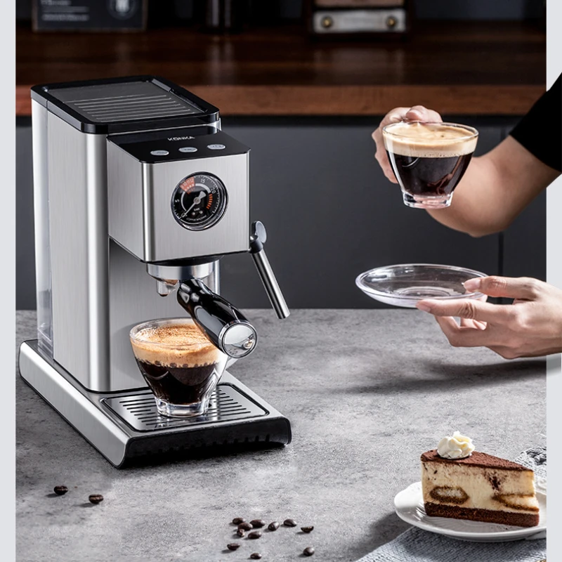 Home Pump Espresso Machine Semi-automatic Steam Milk Frother Simple Control Panel First Coffee Machine for Beginners