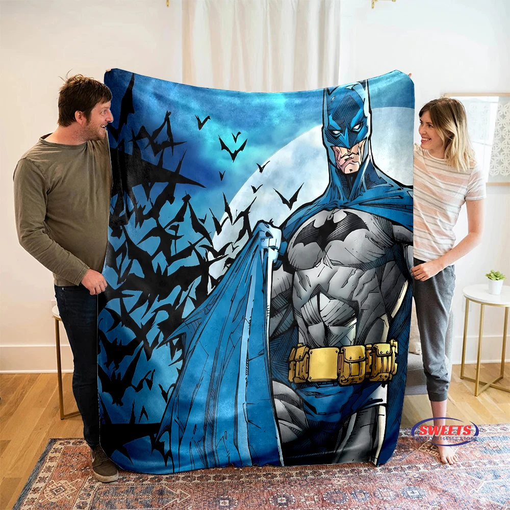 Popular Classic Superhero Batman Blanket Sofa Bed Cover Four Season Soft Fluffy Quilt Blanket Flannel Throw Outdoor Leisure Nap 4