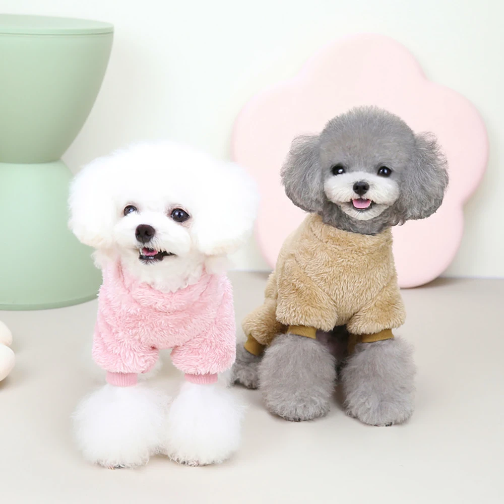 Pet Jacket Winter Dog Clothes Four Legs Pet Clothes Coral Velvet Chihuahua Cat Warm Comfortable Puppy Supplies