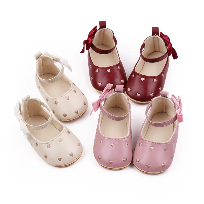 Baby Girl Shoes Cute Bowknot High Quality PU and TPR Sole Anti-slip Toddler Newborn 0-9-18 Months Prewalking Sandal 2024 BJZ3212 2