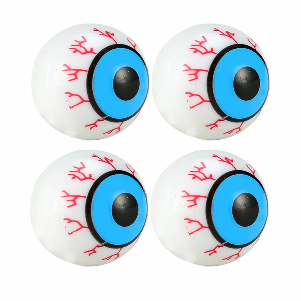 Set of 4 Eyeball-Shaped Fun Tire Valve Caps