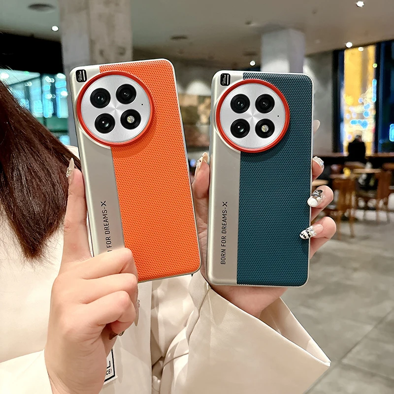 Fashion Triangle Pattern PU Leather + Hard PC Camera Protection Cover