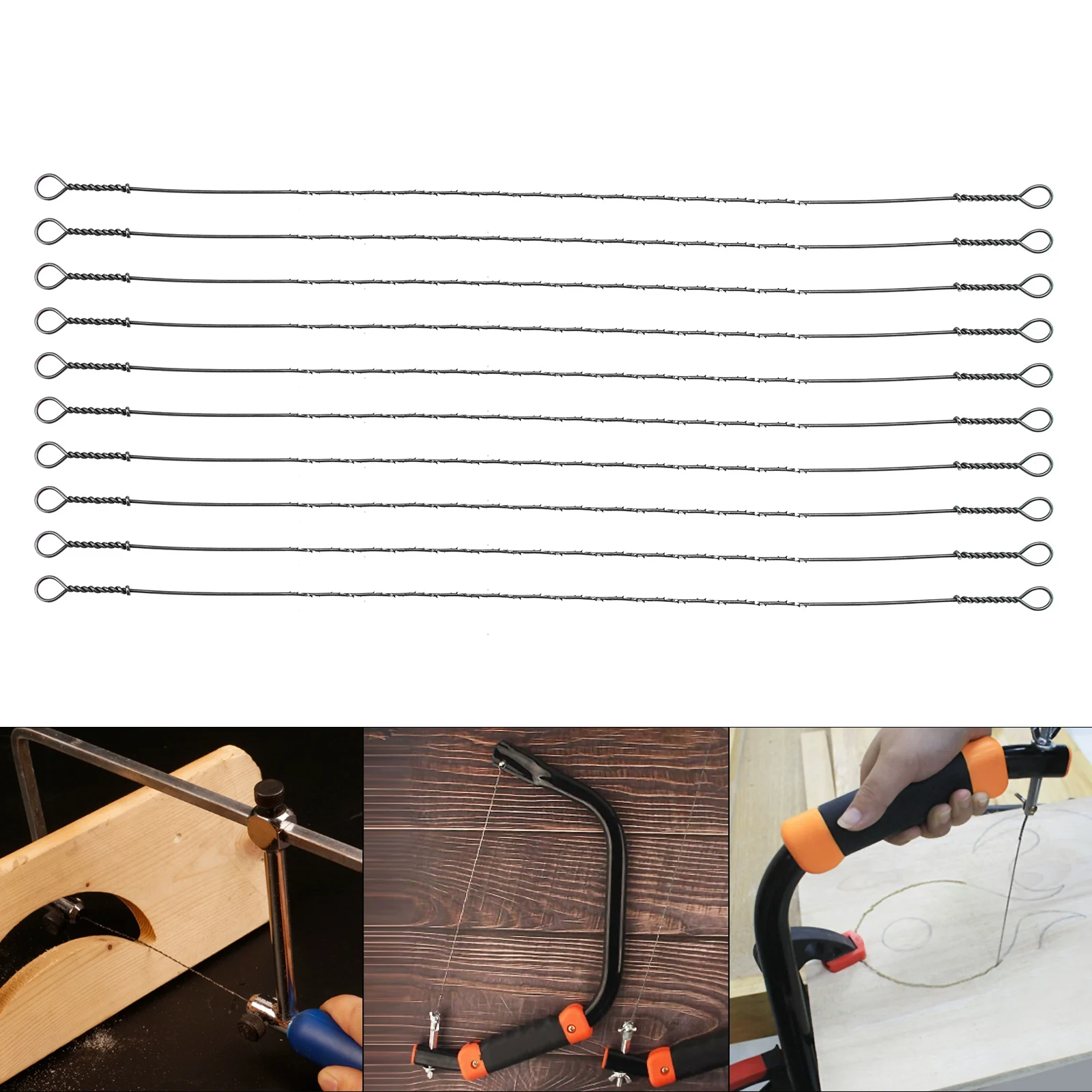 Carpenter Drawing And Carving Woodworking Cutting Strips 11.81In Steel Wire Multi Sided Toothed Woodworking Cutting Strips