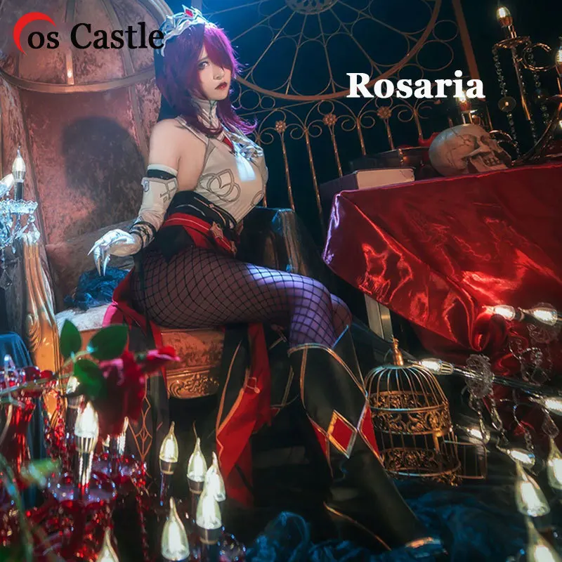

Cos Castle Game Genshin Impact Rosaria Cosplay Costume Women Anime Halloween Uniform High-quality Costumes Female Men