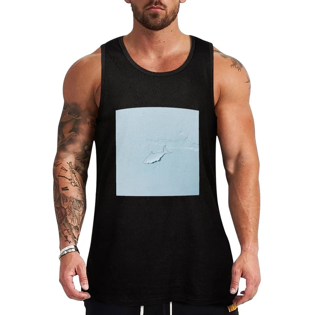 New Shark On The Wall Tank Top T-shirt Men's gym sports suits