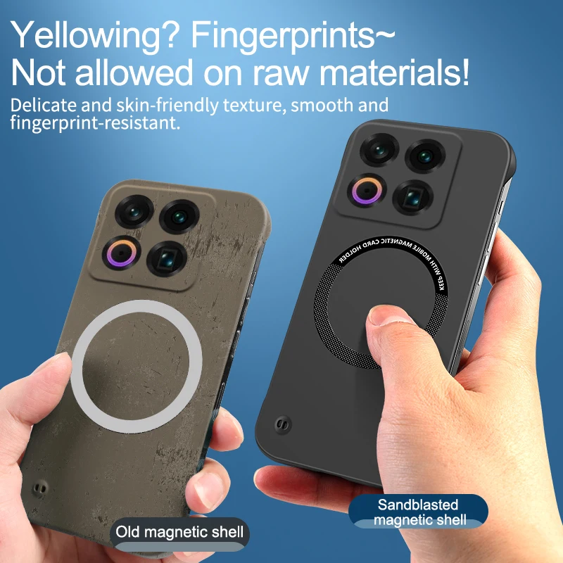 Ultra Thin Magnetic Anti-Fingerprint Frameless Phone Case - Luxury Lightweight Hard Back Cover