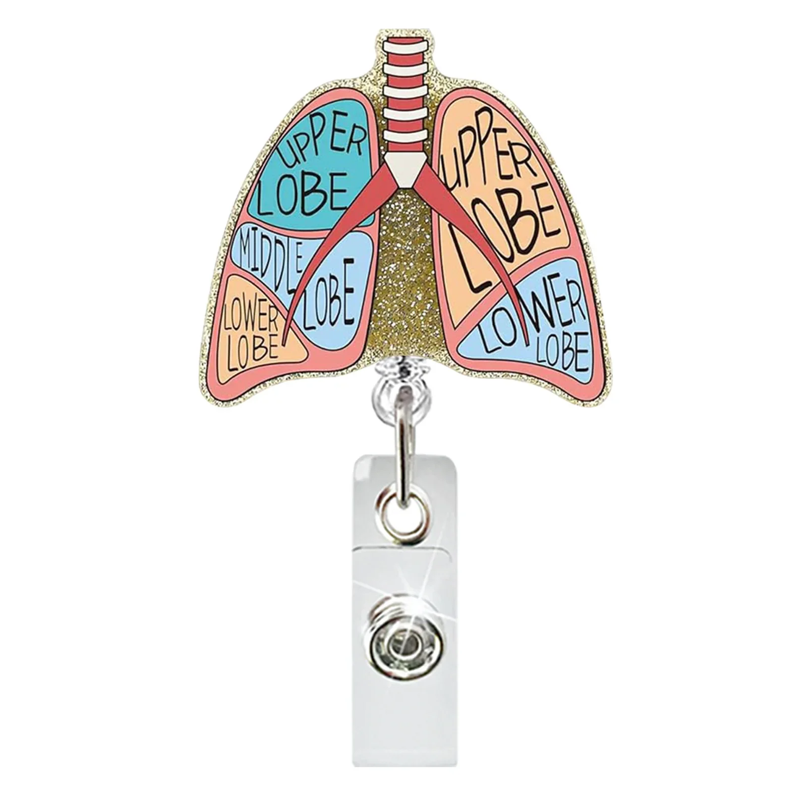 Hart Lung Brain Design Acryl Intrekbare Badge Reel met Veilige