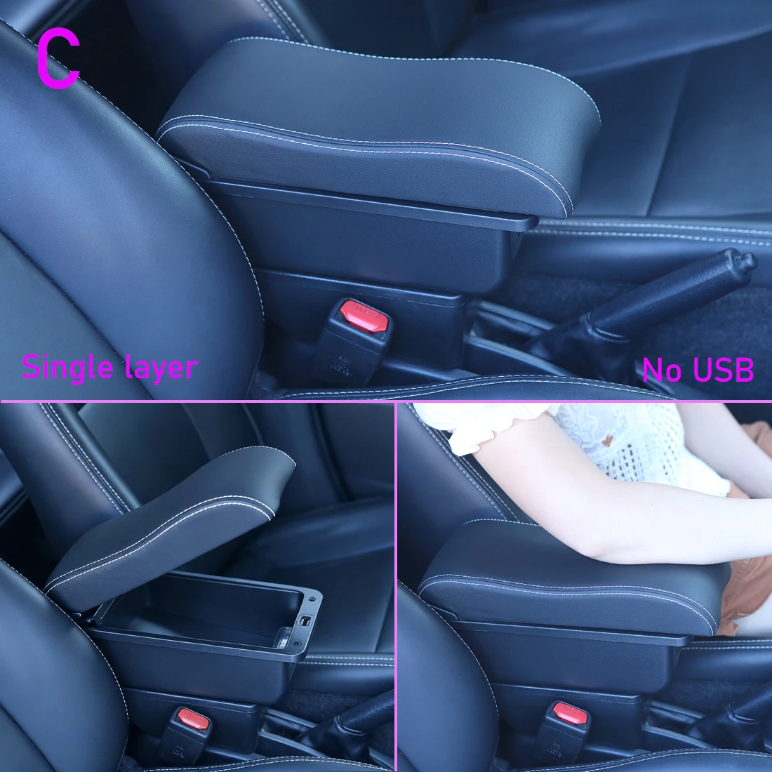 혼다 재즈 팔걸이 혼다 피트 재즈 1 2003-2007 차량용 팔걸이 박스 개조 액세서리 차량 수납 박스 간편 설치