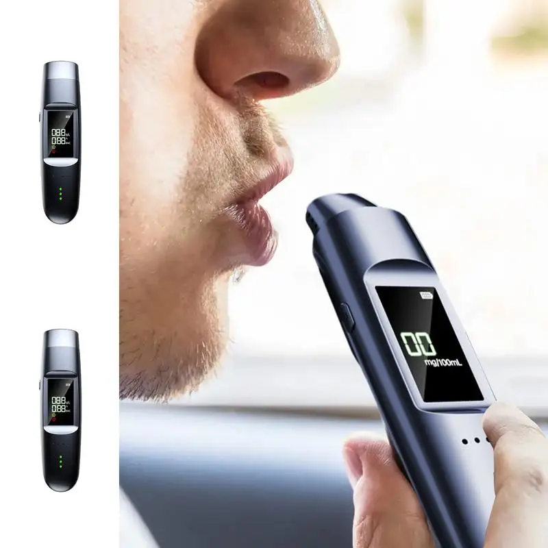

Portable Alcohol Tester Breathalyzer Rechargeable With LED Screen Digital Display Voice Broadcast Automatic Breath Alcohol Test