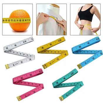 1.5m Body Measuring Ruler Sewing Tailor Tape Measure Mini Soft Flat Ruler Centimeter Meter Sewing Measuring Tape Random Color