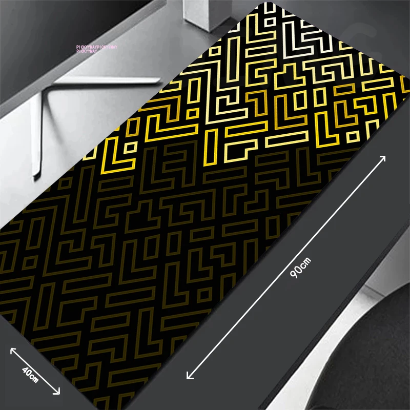 

Mouse Pad Geometric Line Large Gamer Mousepad Non-Slip Keyboard Mat Mouse Mats 50x100cm Natural Rubber Desk Pad Design Desk Rug