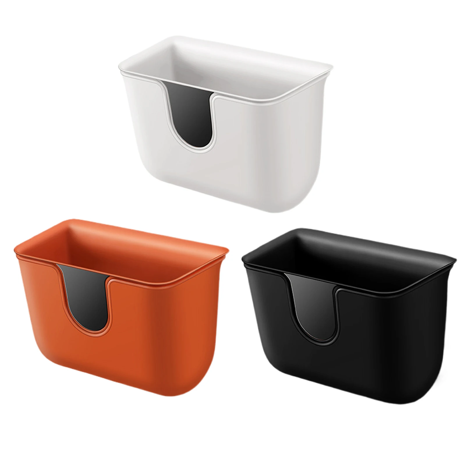 Car Trash Bin Separable Auto Trash Can ABS Card Clip Automotive Storage Organizer Seat Back Storage Bucket For Car Interior