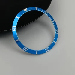 Curved Aluminum Retro Watch Bezel Insert - 36.5mm (SUB10Aluminum Bezel)