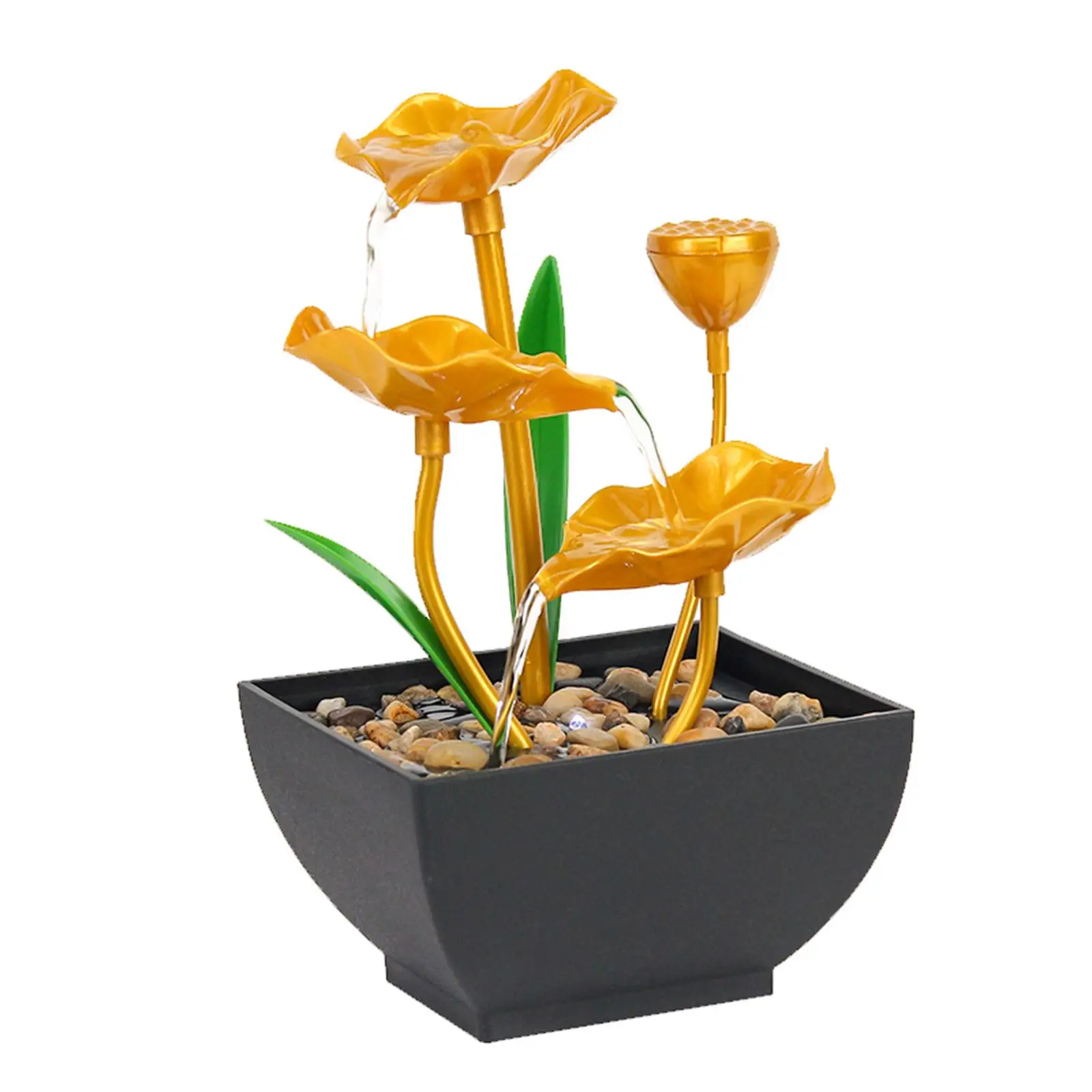 Electric Tabletop Fountain with Light Waterscape Ornament Indoor