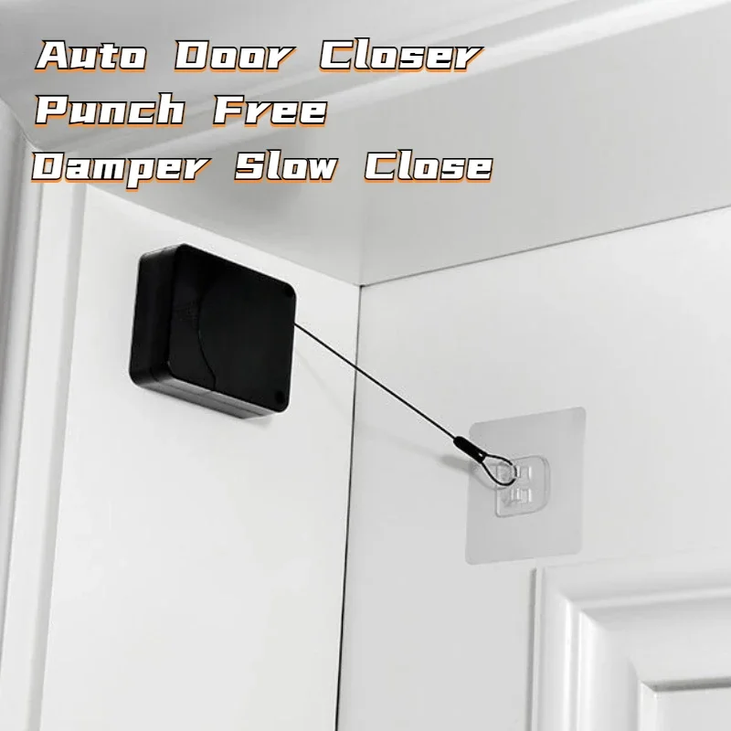 Home Automatic Wooden Door Closer Punch Free Quiet Auto Slow Closing Device For Cabinet Fridge Kitchen Sliding Door House Gate