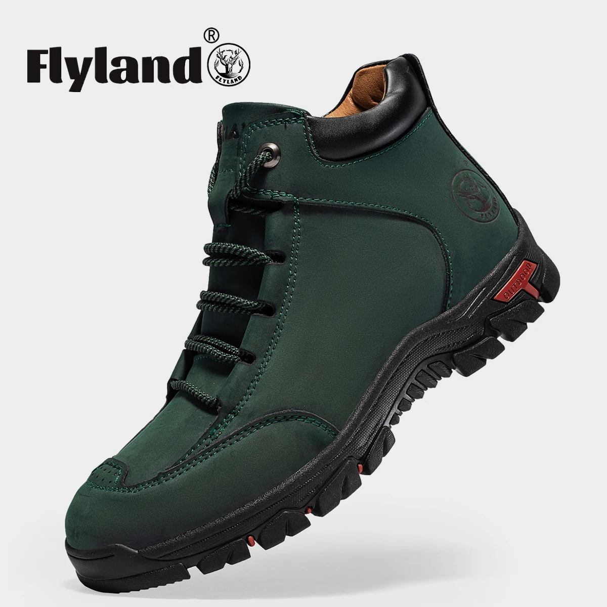 FLYLAND Ankle Boots for Men Outdoor Light Casual Leather Shoes Winter Luxury Men Shoes Male  Snow Boots 2024 High Top Sneakers
