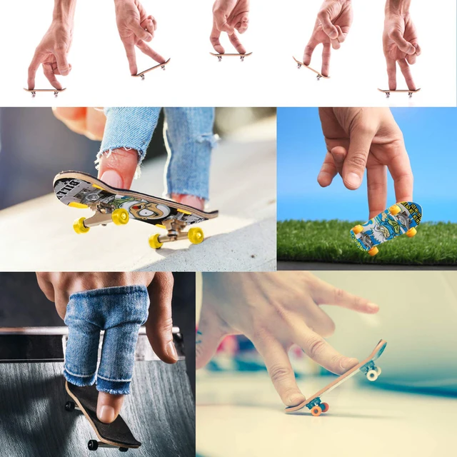 High Quality Cute Party Favor Kids Children Mini Finger Board Fingerboard Alloy Skate Boarding Toys Gift Random 4
