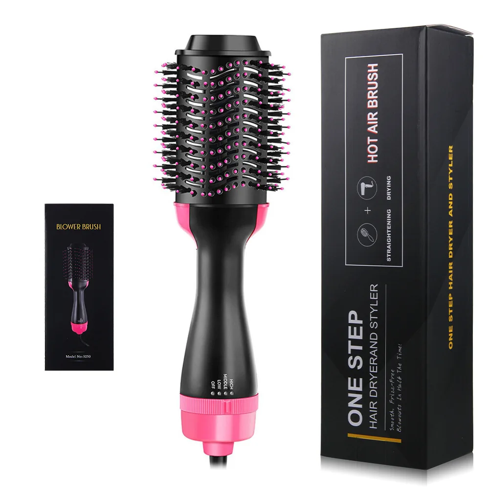 Multifunctional Hot Air Hair Styler Curling Straightening Comb Dryer Electric Heating Styling Tool for Salon Home