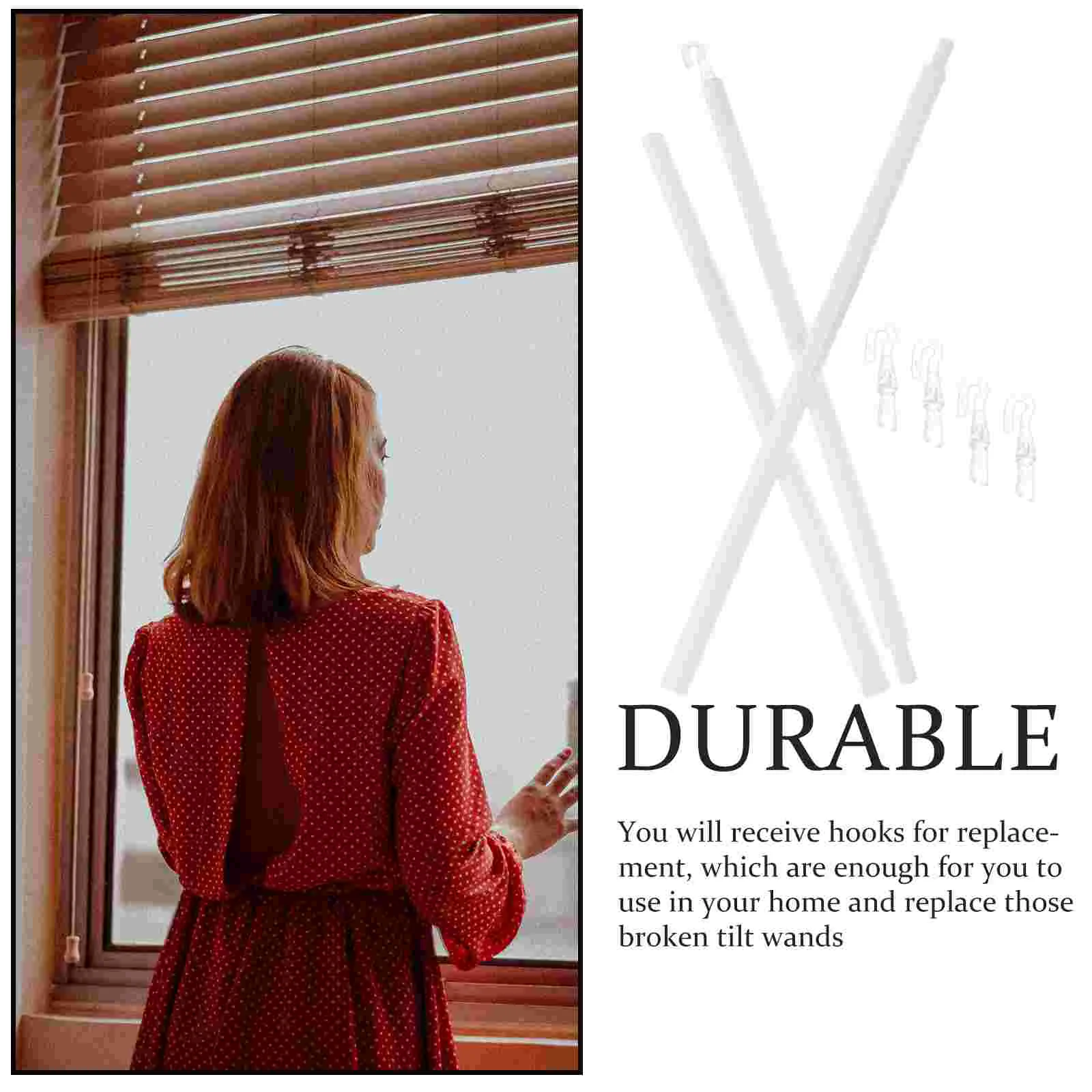 Curtain Venetian Blind Rod Office Auto Window Shades Accessories Parts Pp Stick 6