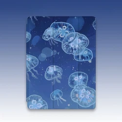 Jellyfish Design Multifunctional Tablet Pencil Case for iPad Pro11 2024 (STPUDM - TD18170)