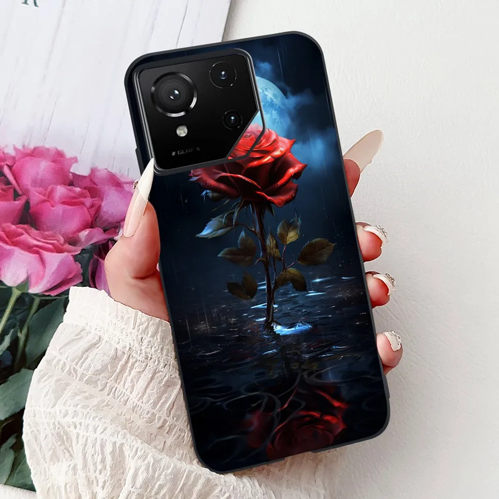 Luxury Cute Cat Silicone Shockproof Bumper Back Cover - Stylish Painted Design