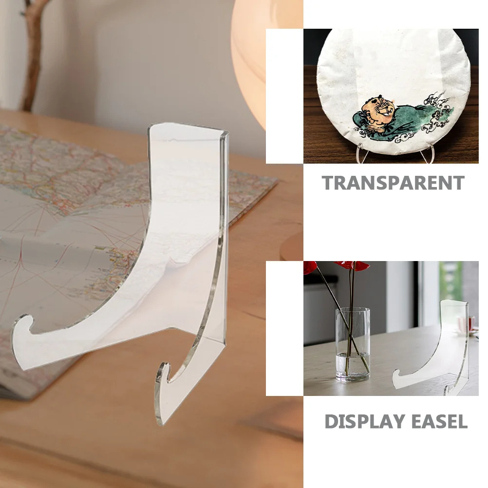 

2 Pcs Cell Phone Display Stand Shelves Picture Stands Acrylic Plate Holders for