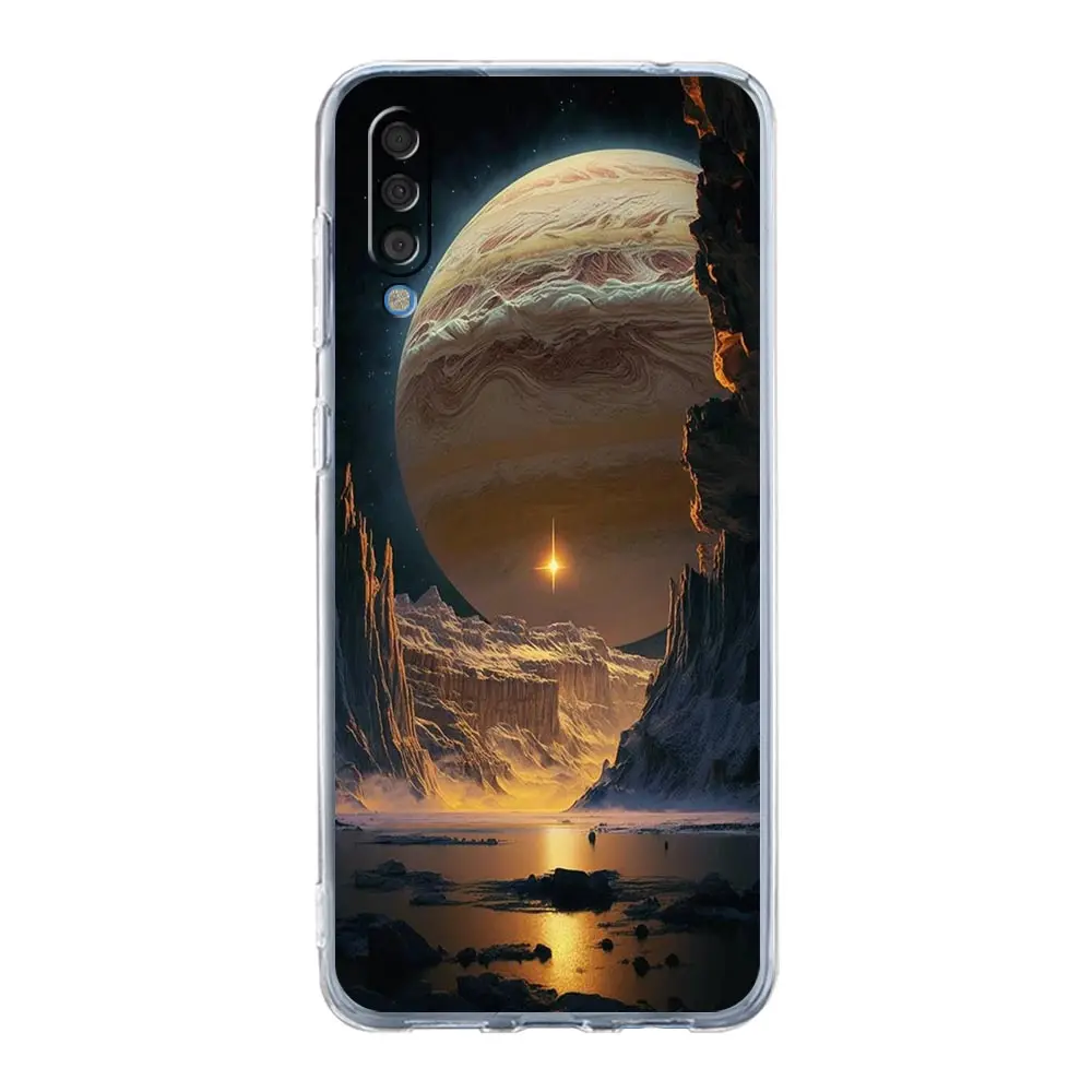 Universal Phone Case with Moon Galaxy Universe Design
