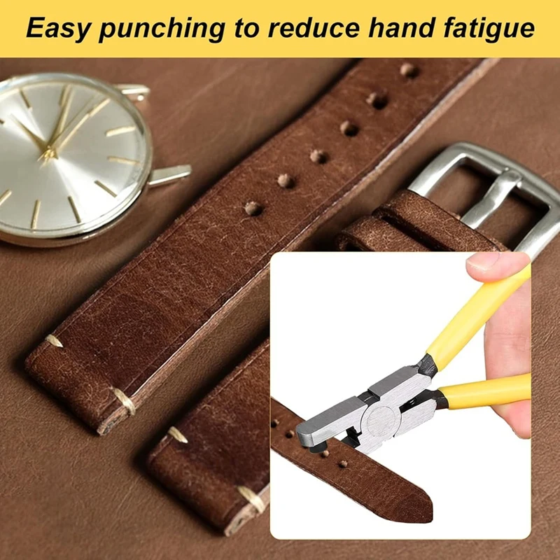 AA01-2Pcs Watch Band Leather Hole Punch Plier,2.0Mm Belt Hole Puncher For Leather Belt Punch Tool,For DIY Craft Shoe Fabric