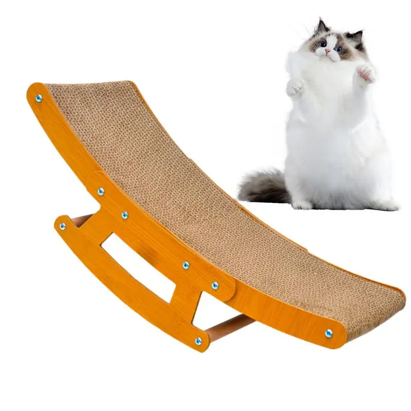 

Когтеточка для кошек, шезлонг, диван, изогнутая устойчивая к царапинам кошачья Когтеточка для упражнений, кошачьи мышцы, развлечение с кошками