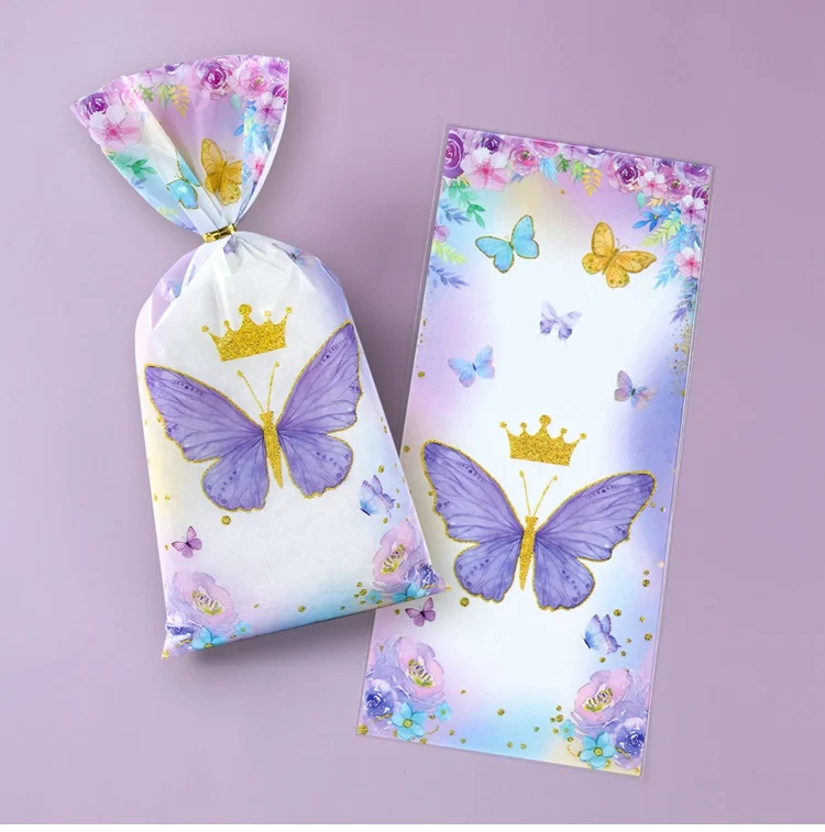 Pink Butterfly Candy Boxes – Gift Packing Bags for Girl Birthday, Baby Shower, Party Fa... - SKU CCB02009 - UGI Packaging