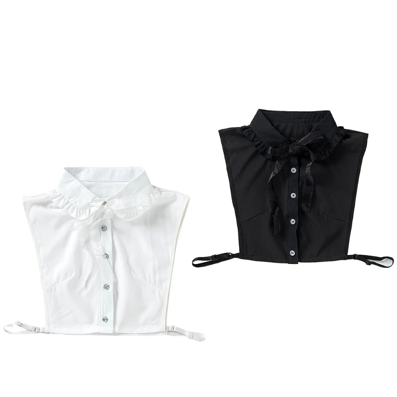 

Lady Half-Shirt Blouse Detachable Lace Fake Collars Dicky Collar Faux Collar Casual Decorative