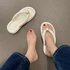 Fashion Pearl Soft Flip Flops for Women 2024 Summer Clip Toe Platform Pillow Slides Sandals Woman Light Non Slip Beach Slippers 5