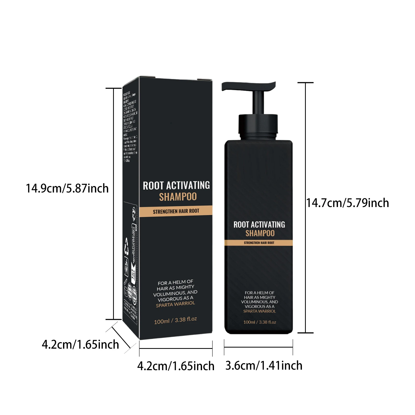 Shampoo per Uomo, Cura del Cuoio Capelluto, Pulizia Profonda con Zenzero e Liquirizia, Volumizzante, per Uso Quotidiano, Migliora il Volume dei Capelli Diradati, 100ml - immagine 6