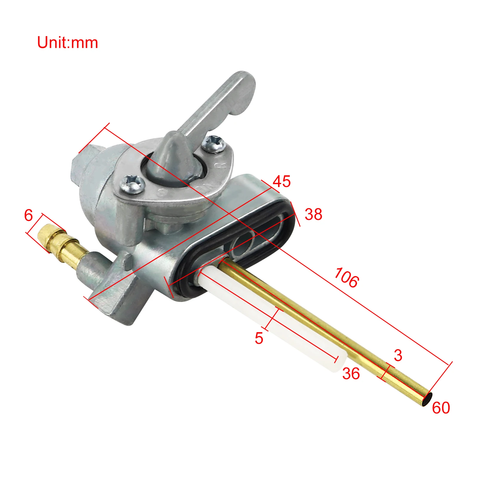 Fuel Petcock Valve Switch Pump Fit For Honda XL100 CL100 CB125S - Foto 3