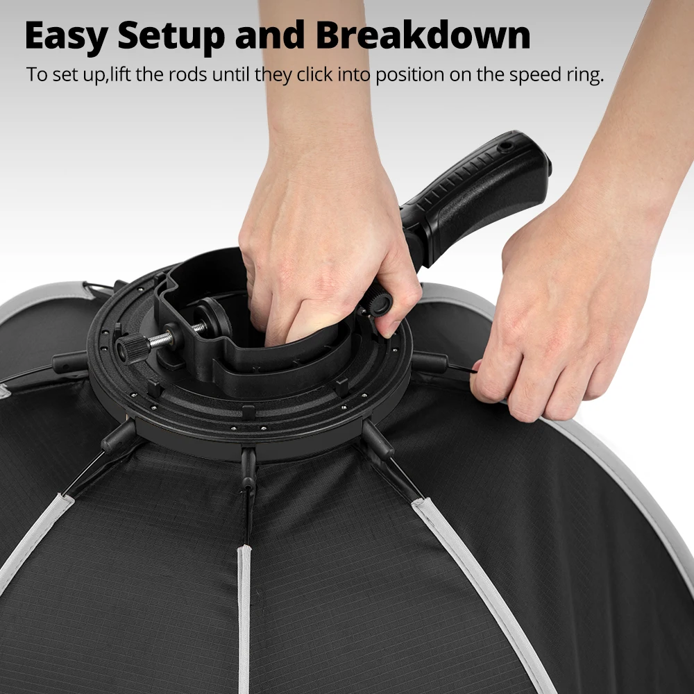 AMBITFUL 90cm 퀵 릴리즈 옥타곤 소프트박스 허니컴 그리드 아웃도어 소프트 박스 보웬스 마운트 또는 플래시 브래킷 (스튜디오 플래시용)