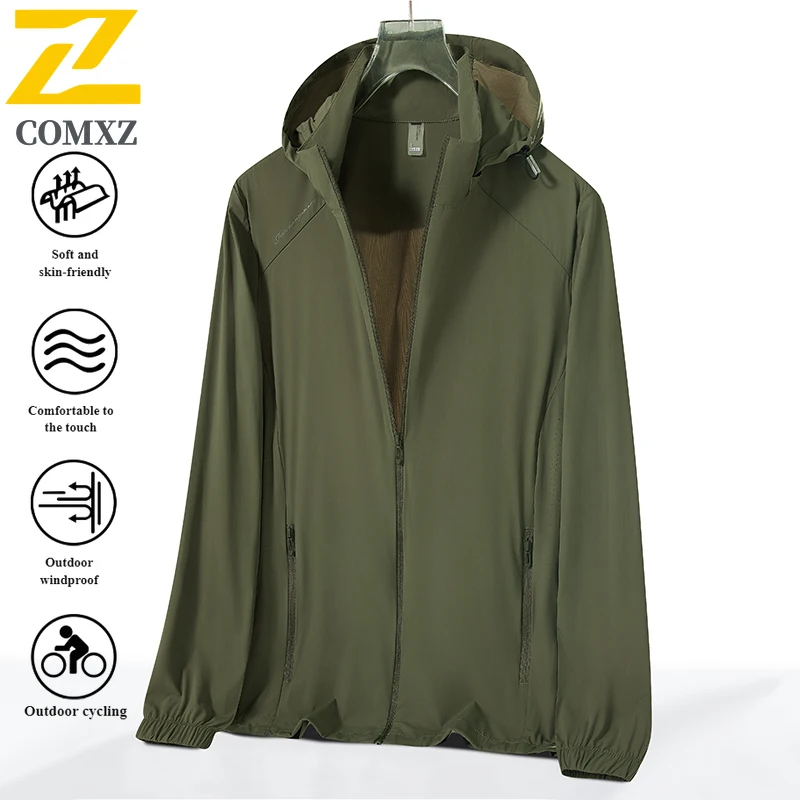 Couple's Summer UV Protection Jacket UPF50+ Detachable Hood Fishing Skin Coat Ultra Lightweight for Hiking Camping Outdoor Sport