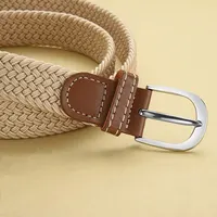 Women's Belt Casual Woven Elastic Belt Outdoor Sports Men's Belt Climbing Work Belt Jeans Suit Pants Men's and Women's Universal 5