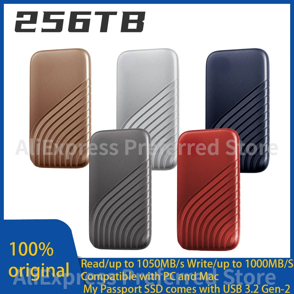 

Western Original PS5 SSD PSSD NVMe External Portable Solid State Drive 256TB 1T 2TB Type-C USB3.2 Encrypted Mobile Hard Disk