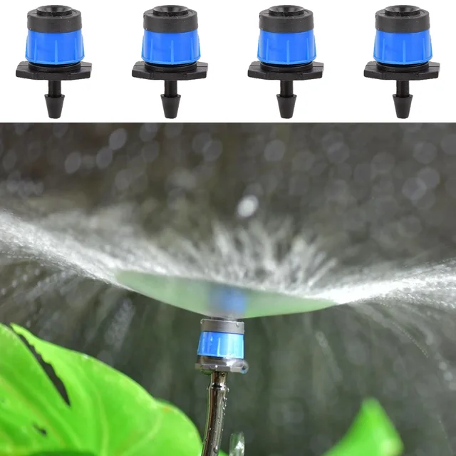 20/50 Dcs Kerti Mikro Öntözési Sprinklerek 360 Fokos Forgó Fúvóka Mini Permetező 4/7 Mm -Es Tömlővirág Üvegházhoz