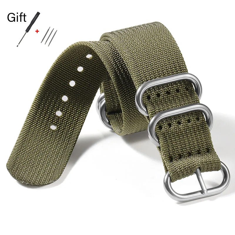 Breathable Soft Nylon Canvas Watchband - Military Sport Wristband