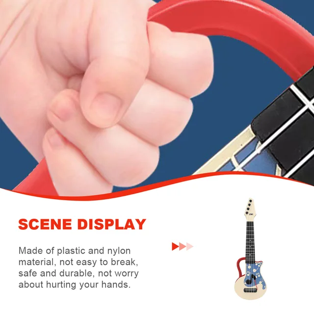 Kids Ukulele Guitar Toy Toddler Music Toy Instruments Toy Musical Toy Yukri Toy Early Education Enlightenment Guitar 6