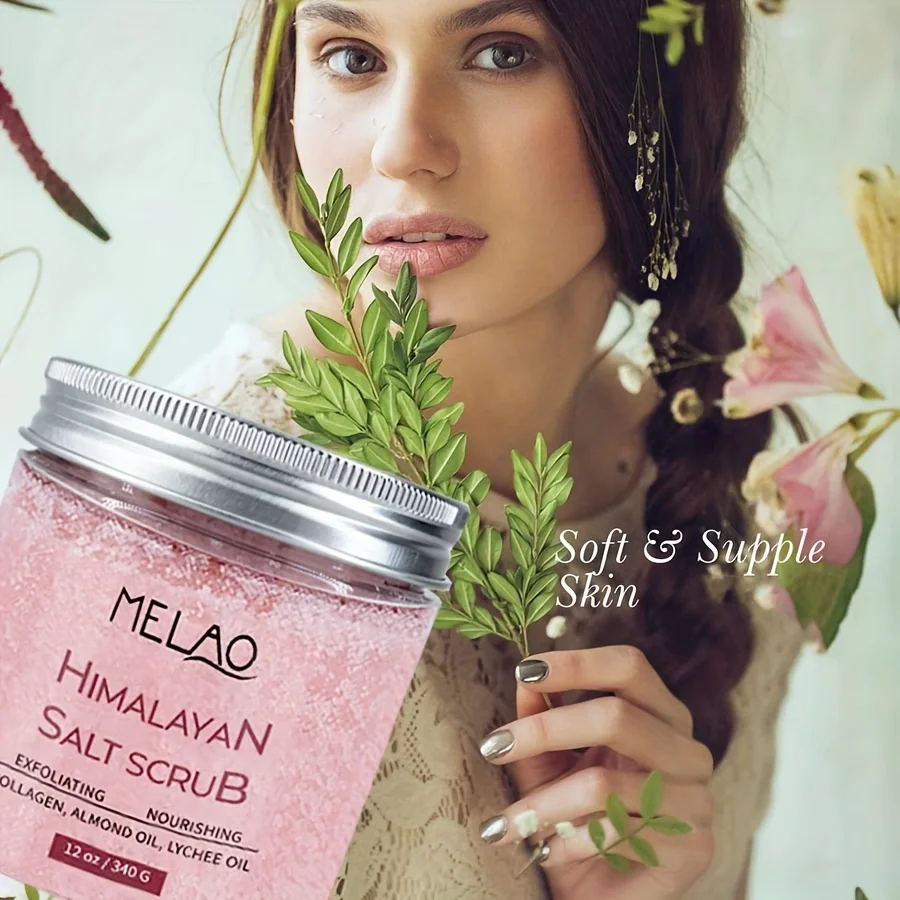 Body Scrub Himalayan Salt Body Scrub with Collagen and Stem Cells Natural Exfoliating