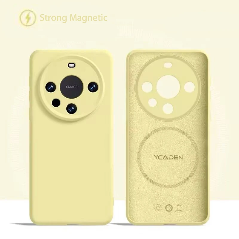 Magnetic Liquid Silicon Wireless Charging Case - Soft Skin Protection Cover