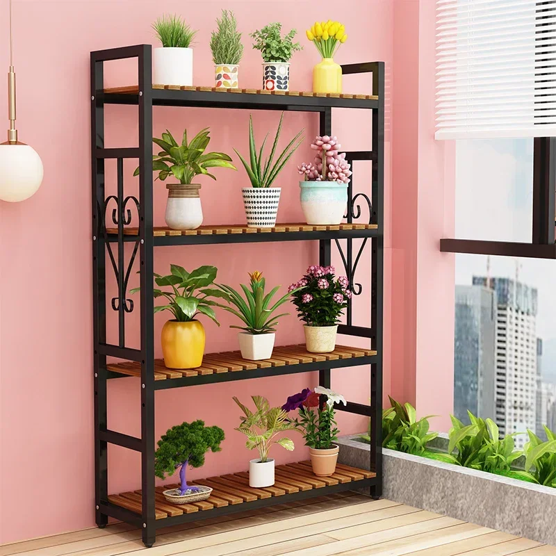 

Floor Black Plant Shelf Living Room Tiered Luxury Backdrop Plant Shelf Display Outdoor Prateleiras De Plantas Balcony Furniture