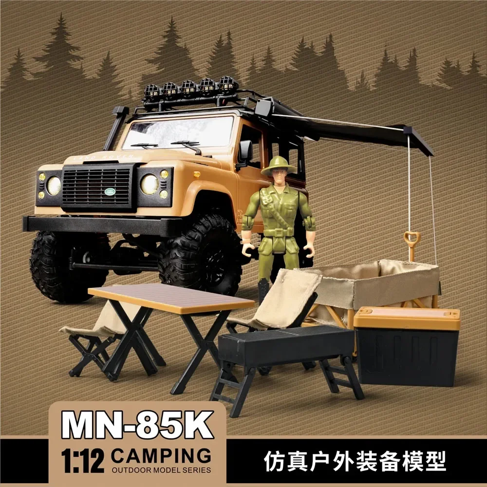 

MN85K Simulation Awning Camping Tent Sand Ladder Table Chair Decoration For 1/12 RC Car Model Collection 6in Action Figure Toys