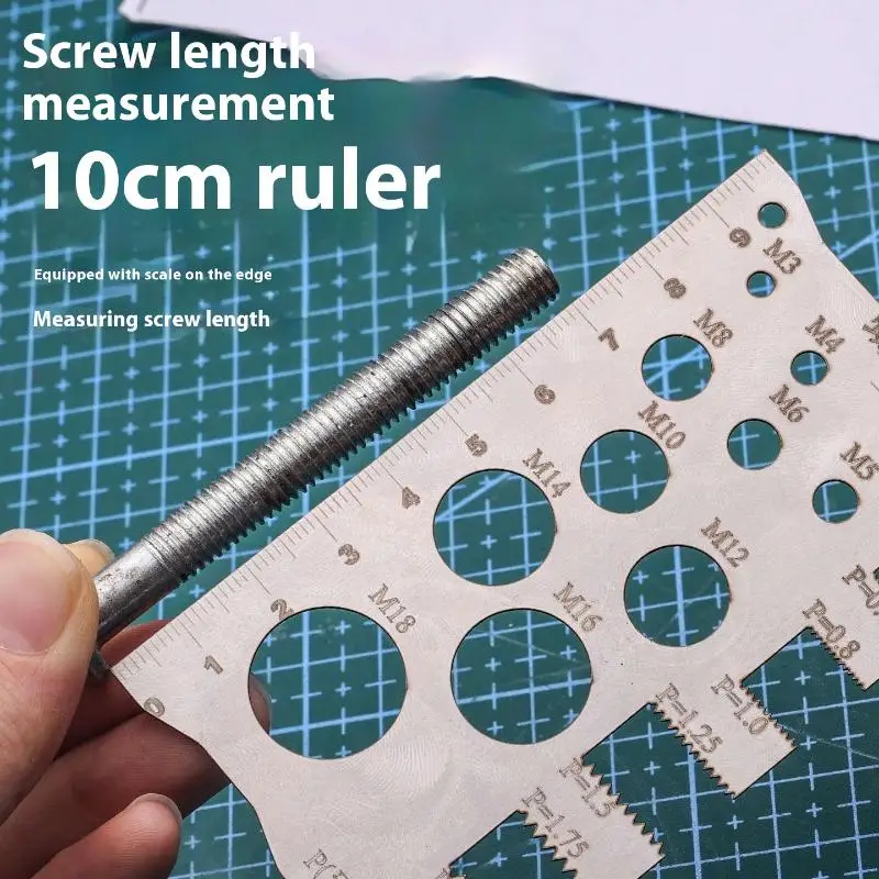 Steel Screw Thread Pitch Gauge Ruler Measuring Tool Bolt Nut Metric Machining Threads Screw Cutting Gauge Angle Model Measuring