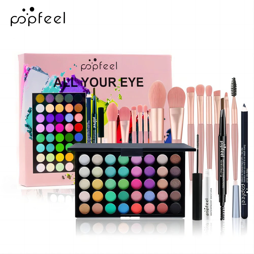 Makeup Set Kit for Women Girls Teens Includes 40 Color Eyeshadow Eyebrow Pencil Eyeliner Mascara